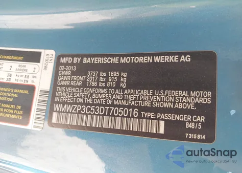 2013 Mini Convertible Cooper S from USA, damaged, VIN WMWZP3C53DT705016